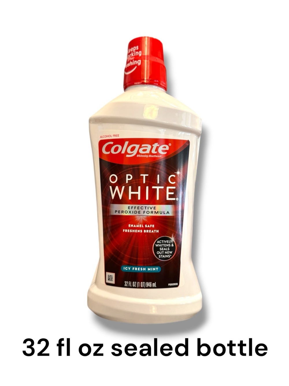 Colgate Optic White Mouthwash 32oz Icy Fresh Mint (B2)